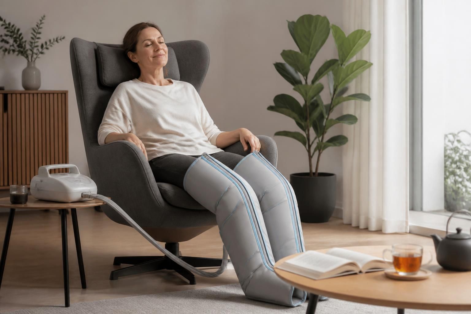 Bottes de pressothérapie à domicile : un vrai soulagement pour les jambes lourdes ou un simple gadget
