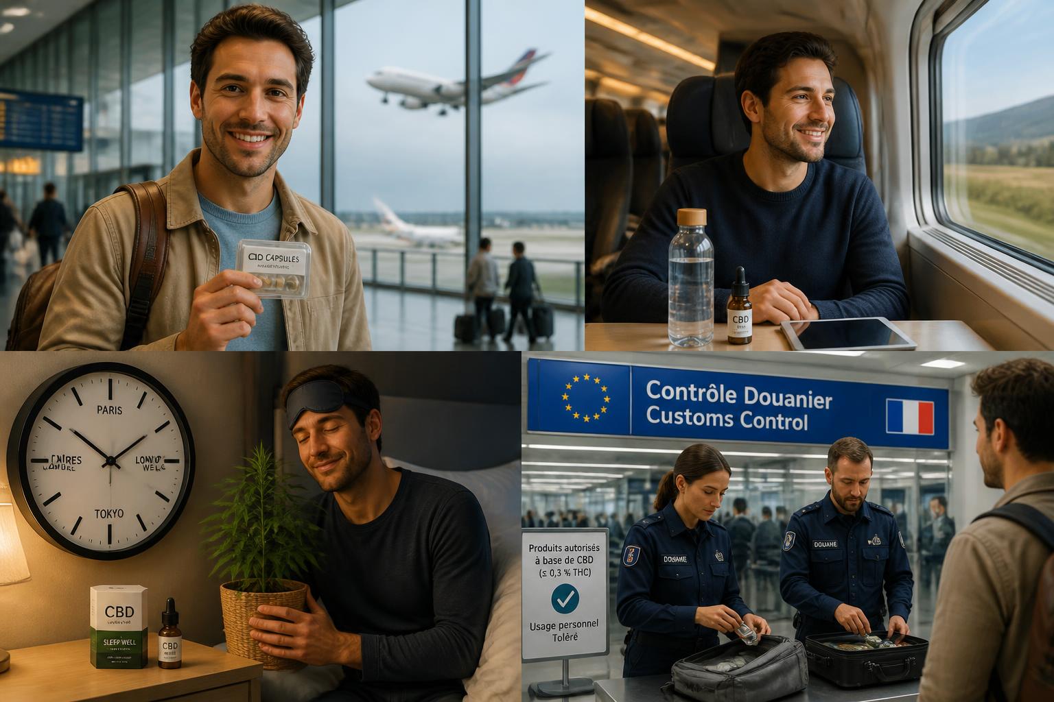 Cbd et voyage : conseils pratiques pour avion, train, jetlag et règles douanières en europe et france
