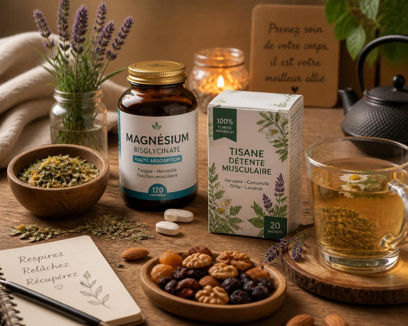 découvrez comment choisir et associer les compléments à base de plantes et de magnésium pour favoriser la relaxation musculaire tout en évitant les risques de surdosage.