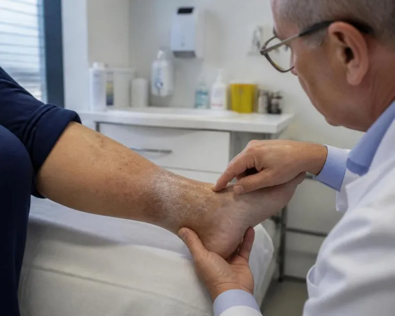 découvrez l'atrophie blanche, une marque cutanée liée à l’insuffisance veineuse avancée : ses causes, symptômes et traitements pour mieux comprendre cette condition dermatologique.