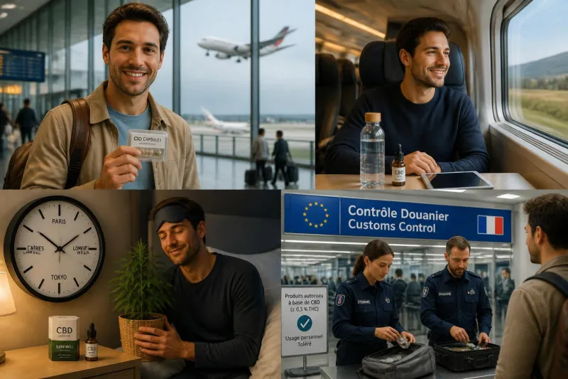 Cbd et voyage : conseils pratiques pour avion, train, jetlag et règles douanières en europe et france
