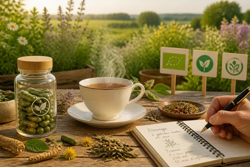 Comment choisir ses plantes en gélules ou tisanes en 2026 : labels bio, dosage, origine et signes de qualité à repérer