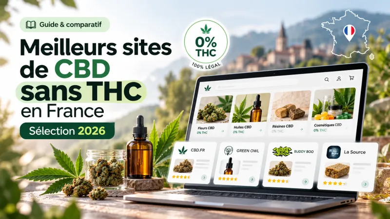 Notre sélection des meilleurs sites de CBD sans THC en France en 2026