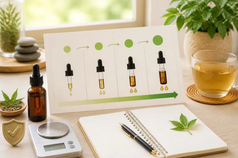 Dosage cbd pour débutants : méthode progressive sur 4 semaines avec tableau simple et précautions à suivre