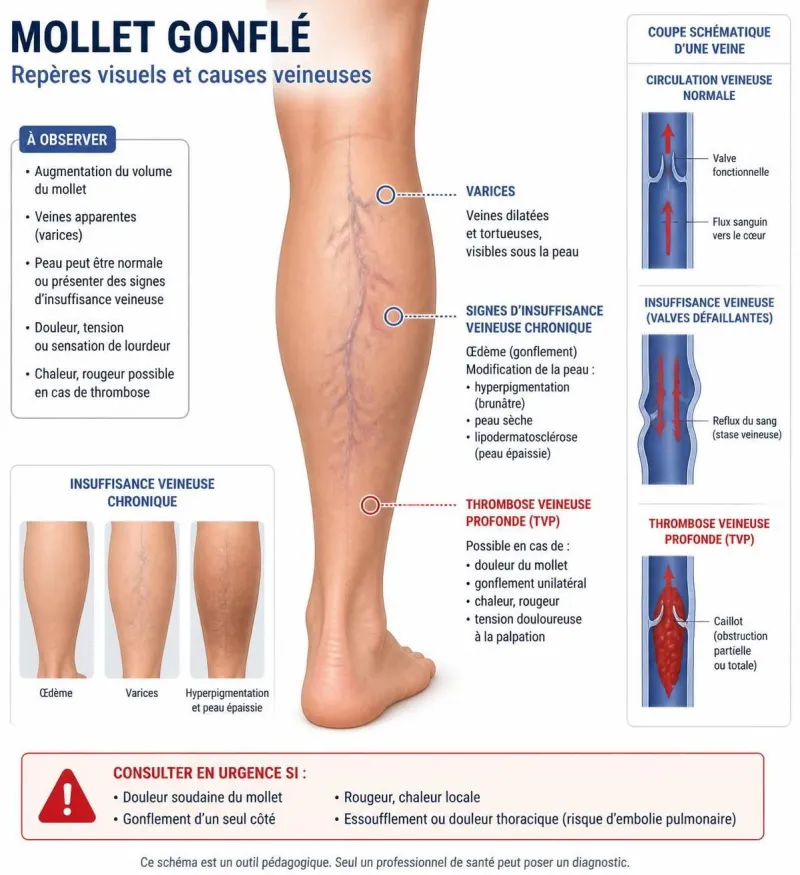 découvrez comment identifier la cause de la douleur au mollet en marchant, qu'elle soit liée aux muscles, aux veines ou aux artères, grâce à des conseils médicaux clairs et précis.