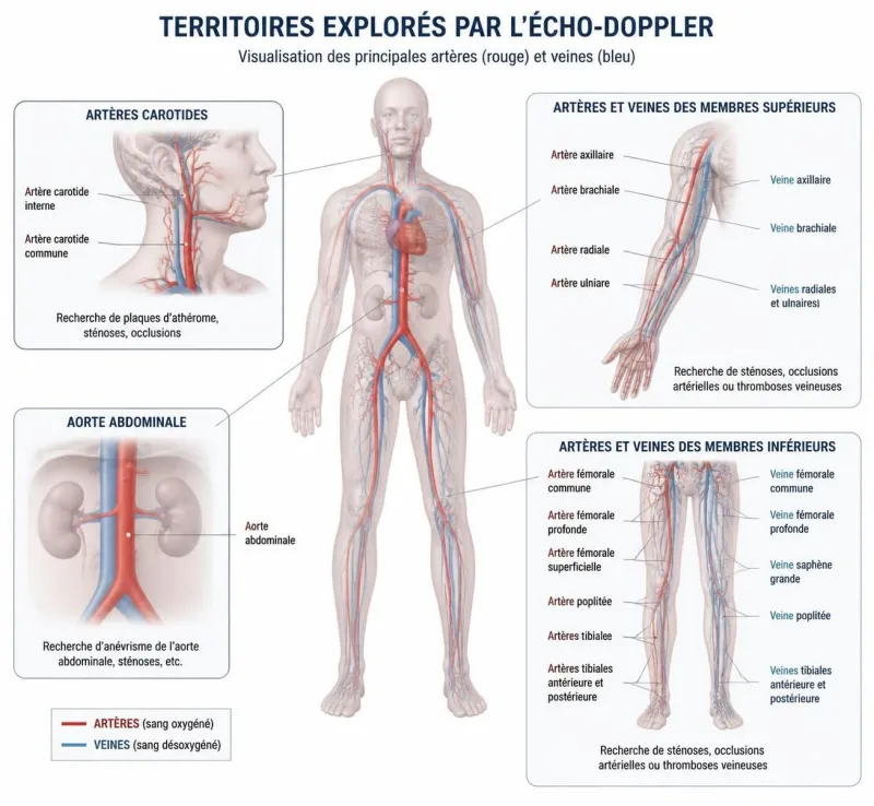 découvrez comment différencier les symptômes entre écho-doppler artériel et veineux et choisissez l'examen adapté pour un diagnostic précis et efficace.