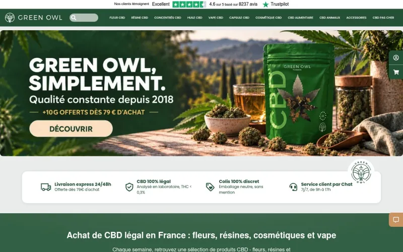 Aperçu du site Green Owl