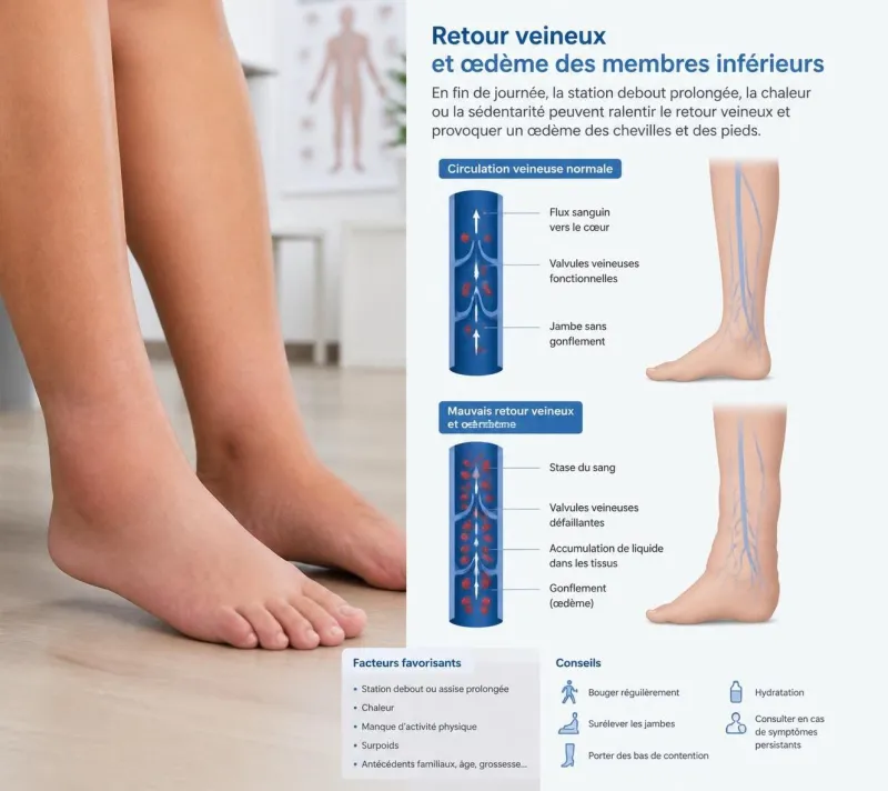 découvrez les causes de l'insuffisance veineuse et de la rétention d'eau, et comprenez pourquoi vos chevilles gonflent. conseils et solutions pour soulager cet inconfort.