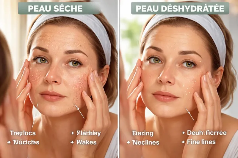 découvrez comment distinguer une peau déshydratée d'une peau sèche et adaptez votre routine beauté pour un teint éclatant et parfaitement hydraté au quotidien.