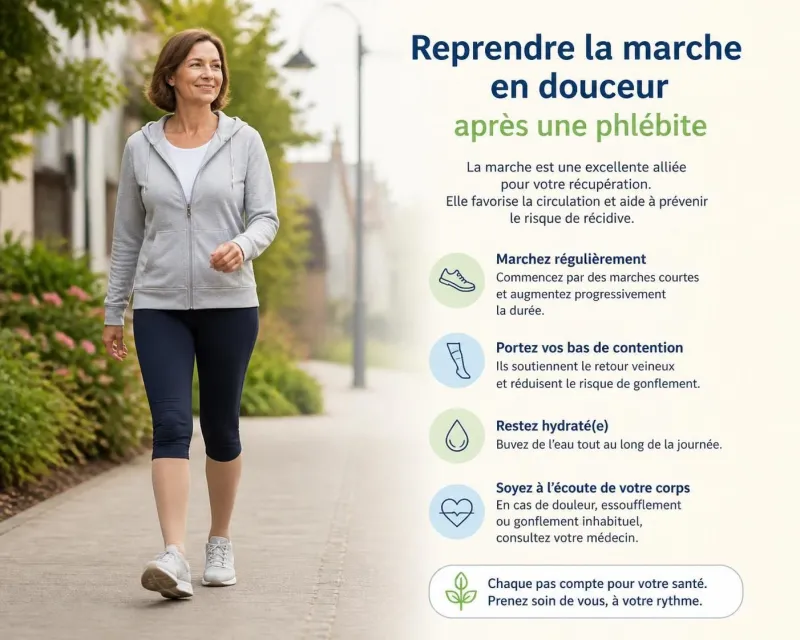 découvrez si la marche ou le repos est préférable pour favoriser la guérison en cas de phlébite, avec des conseils médicaux pour prévenir les complications.