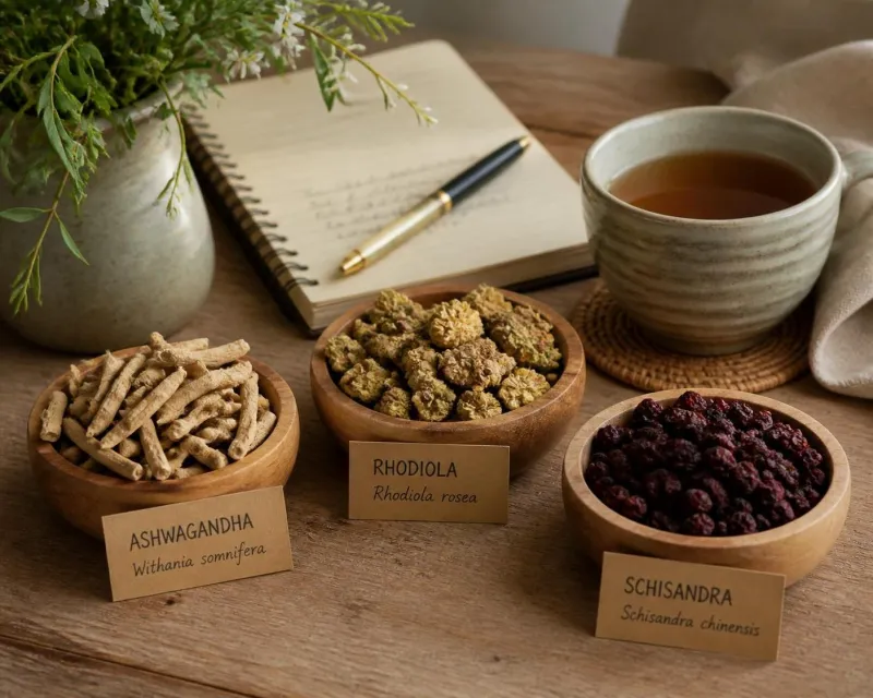 découvrez comment associer efficacement les plantes adaptogènes ashwagandha, rhodiola et schisandra pour soulager le stress chronique léger, tout en évitant la surstimulation.