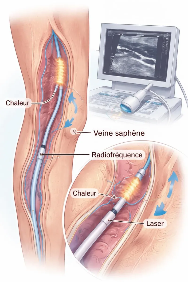 découvrez les différences entre la radiofréquence et le laser pour le traitement des varices, leurs avantages, et quel procédé choisir selon votre situation médicale.