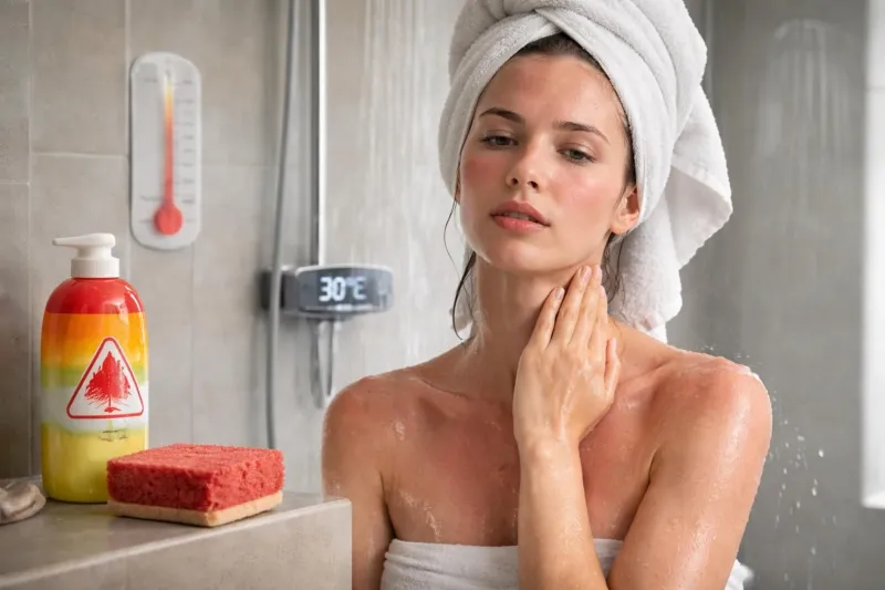 Rougeurs après la douche : quelle température, quels frottements et quels actifs éviter