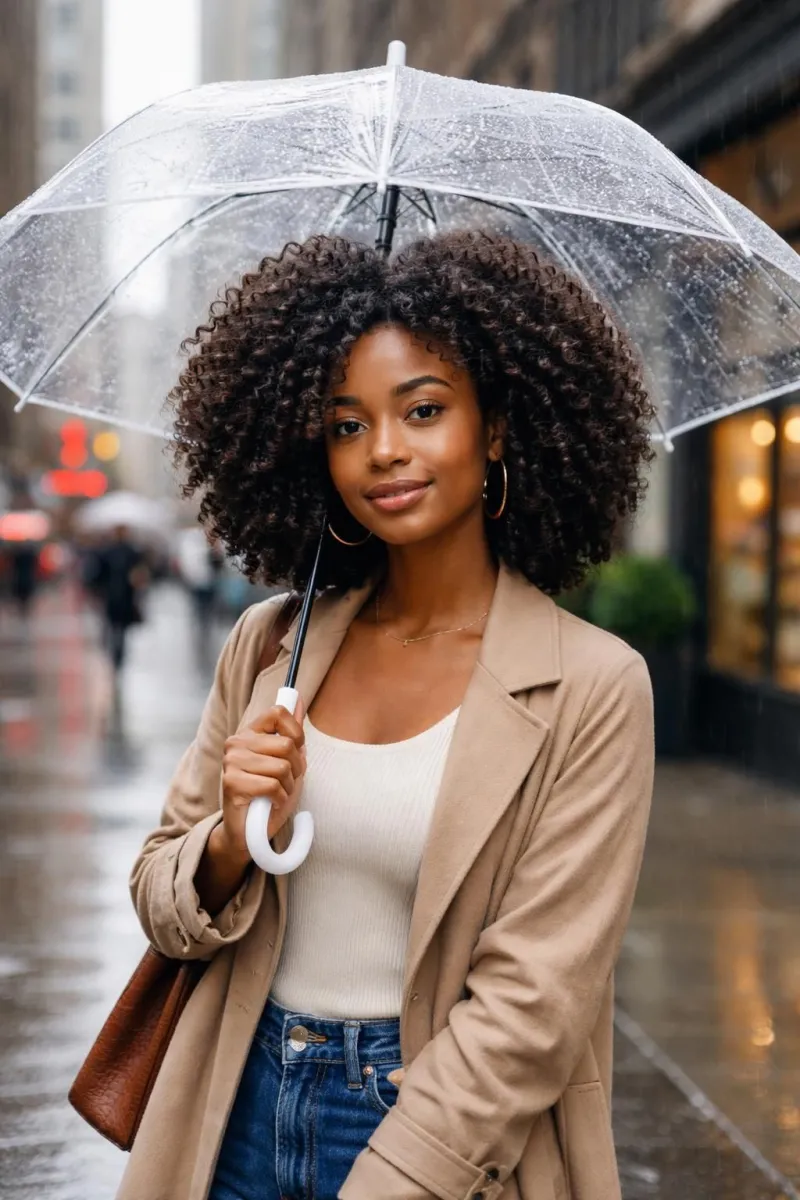 découvrez une routine anti-frizz efficace pour protéger vos cheveux fins ou épais de l'humidité et de la pluie, et garder une coiffure parfaite toute la journée.