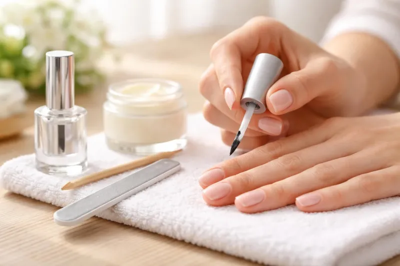 Routine soin quotidienne et vernis protecteur pour éviter que les ongles se dédoublent