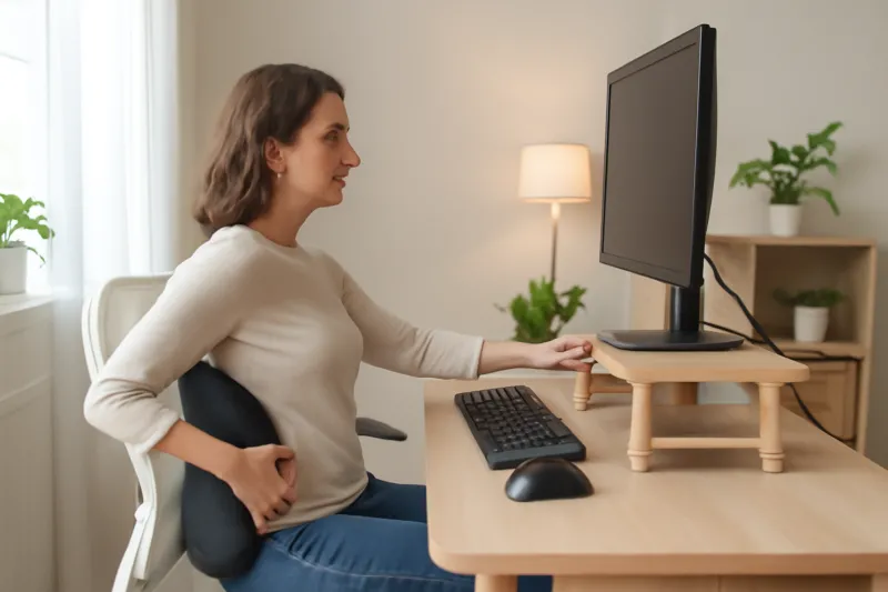 découvrez comment ajuster votre poste de télétravail pour prévenir le mal de dos, sans modifier entièrement votre aménagement à la maison.