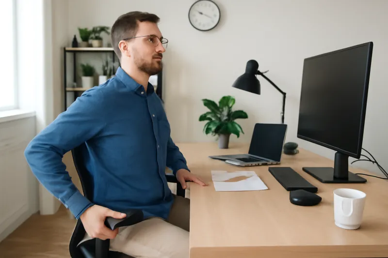 découvrez comment adapter votre poste de travail en télétravail pour soulager votre mal de dos, sans avoir à tout réorganiser chez vous.