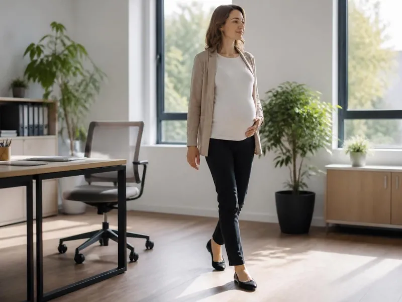 Découvrez des conseils pratiques pour préserver le confort de vos jambes pendant la grossesse, que vous restiez longtemps assise ou debout au travail.