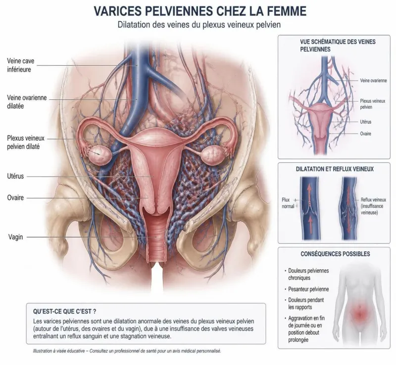 découvrez les symptômes des varices pelviennes, les douleurs associées et l'importance d'un diagnostic précoce pour mieux comprendre et traiter cette condition souvent méconnue.