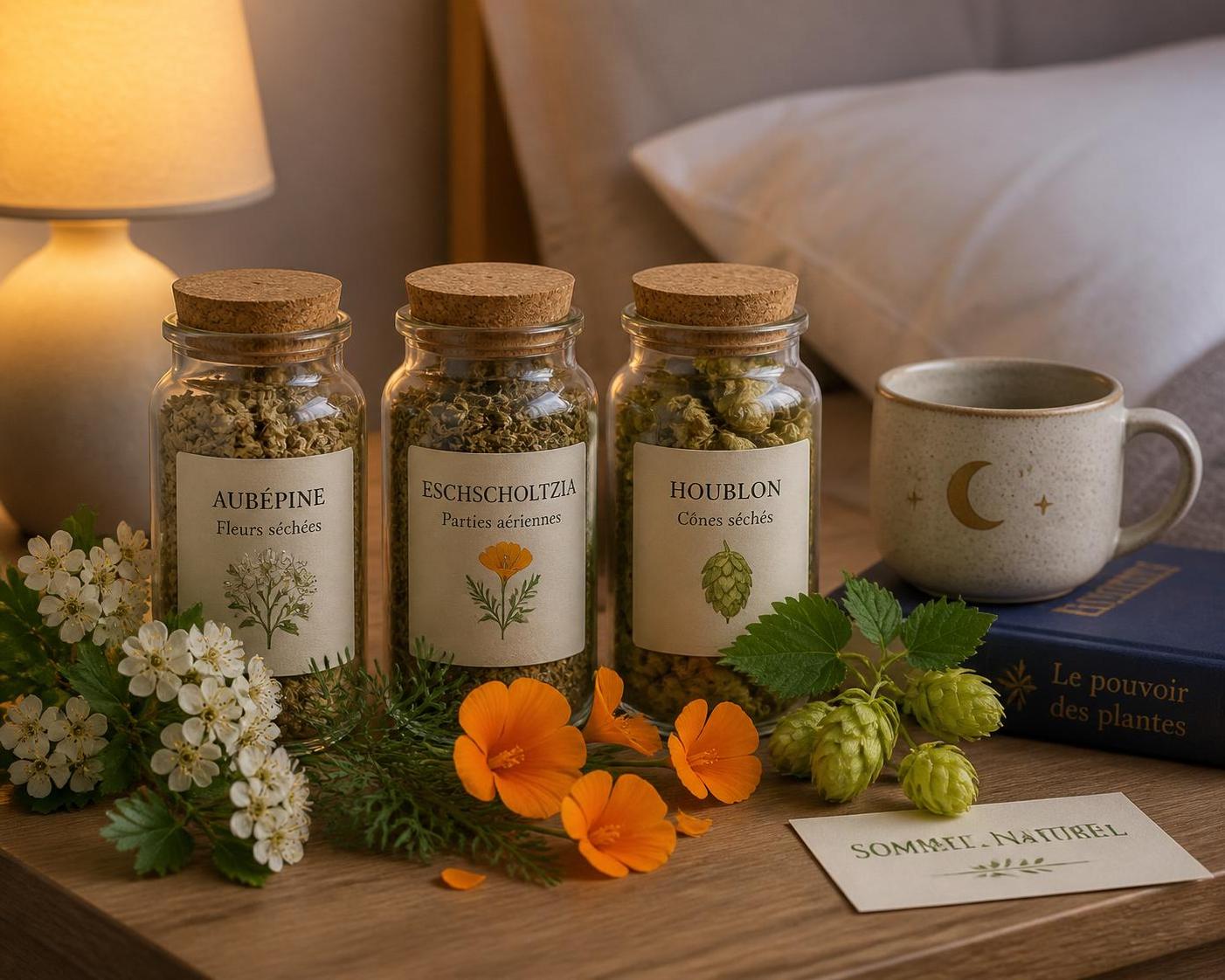 découvrez comment l'aubépine, l'eschscholtzia et le houblon peuvent améliorer votre sommeil en période de stress grâce à leurs usages responsables et naturels.